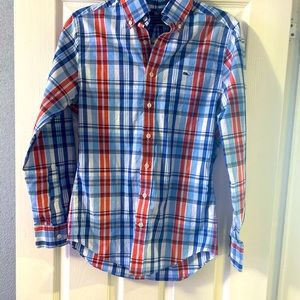 Vineyard Vines Whale print slim fit button up xs